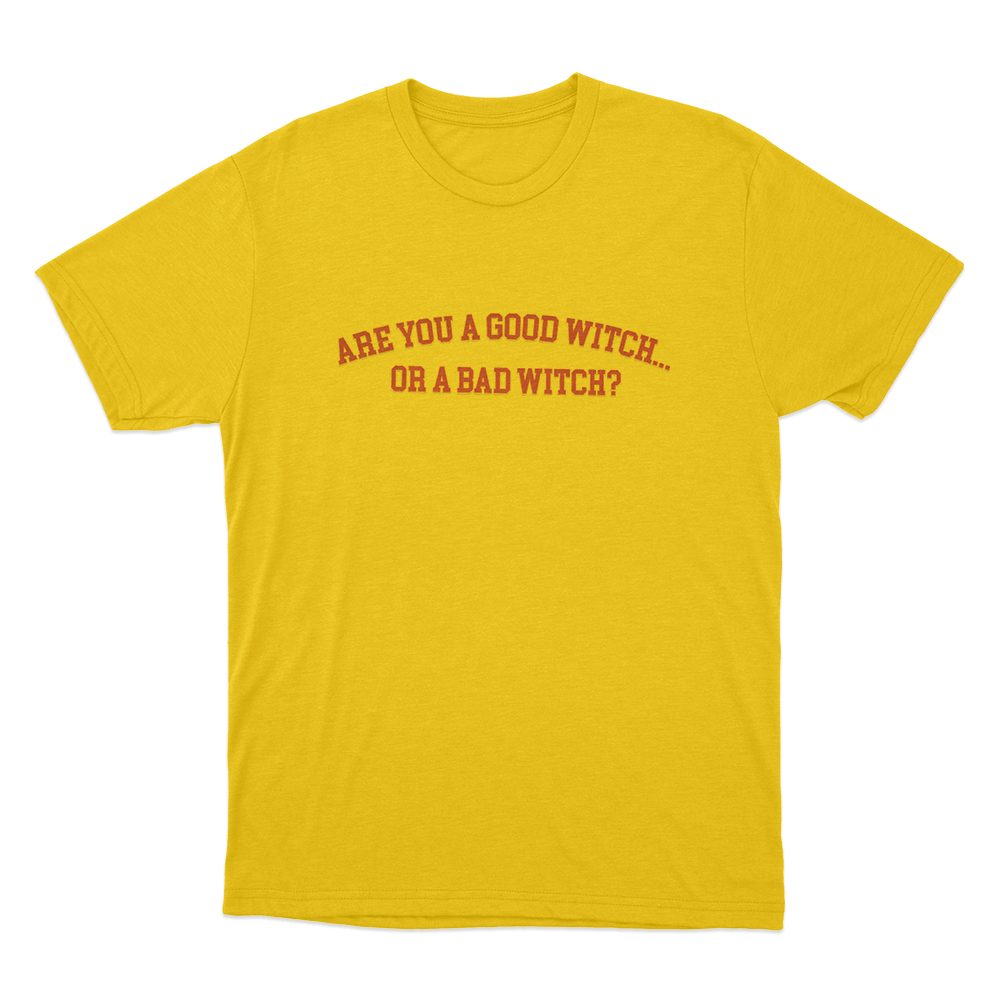 Good Witch Bad Witch Unisex T Shirt Yellow Good Witch Bad Witch Unisex T Shirt Yellow